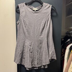 Elegant Gray Sleeveless Tank Top
